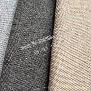 Solid Upholstery Polyester Linen Fabric